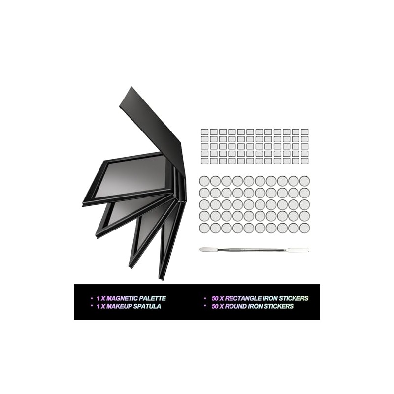 Paleta de libros con 4 capas magnéticas vacías resistentes +