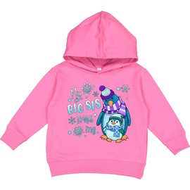 inktastic My Big Sis Loves Me Cute Winter Penguins Toddler Hoodie 2T Raspberry 42ebd