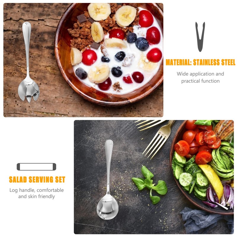 Gatuida Salad Servers, Stainless Steel Salad Serving Set, Salad Servers,
