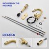 Kablle Bathroom Sink Faucet with Pull Down Sprayer, Brushed Gold