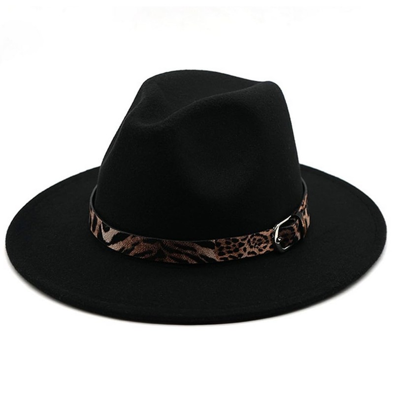 Upstore Womens Felt Panama Hat Classic Wide Brim Fedora Hat