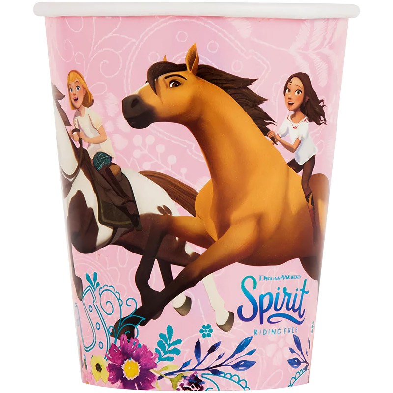 Unique Disposable Paper Cups - 9 Oz, Spirit Riding Free,