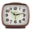 Formia HT-A015W-BR Alarm Clock, Luminous, Silent, Continuous Second Hand, Electronic