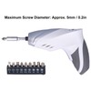 Electric Screwdriver Rechargeable Drill with LED Magnetic Bits HandHeld Power