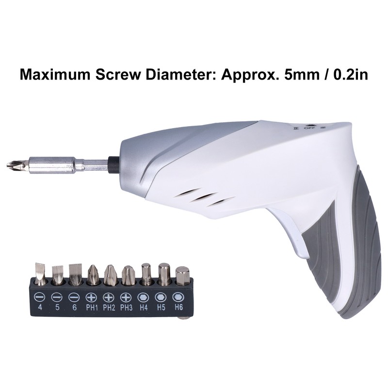 Electric Screwdriver Rechargeable Drill with LED Magnetic Bits HandHeld Power