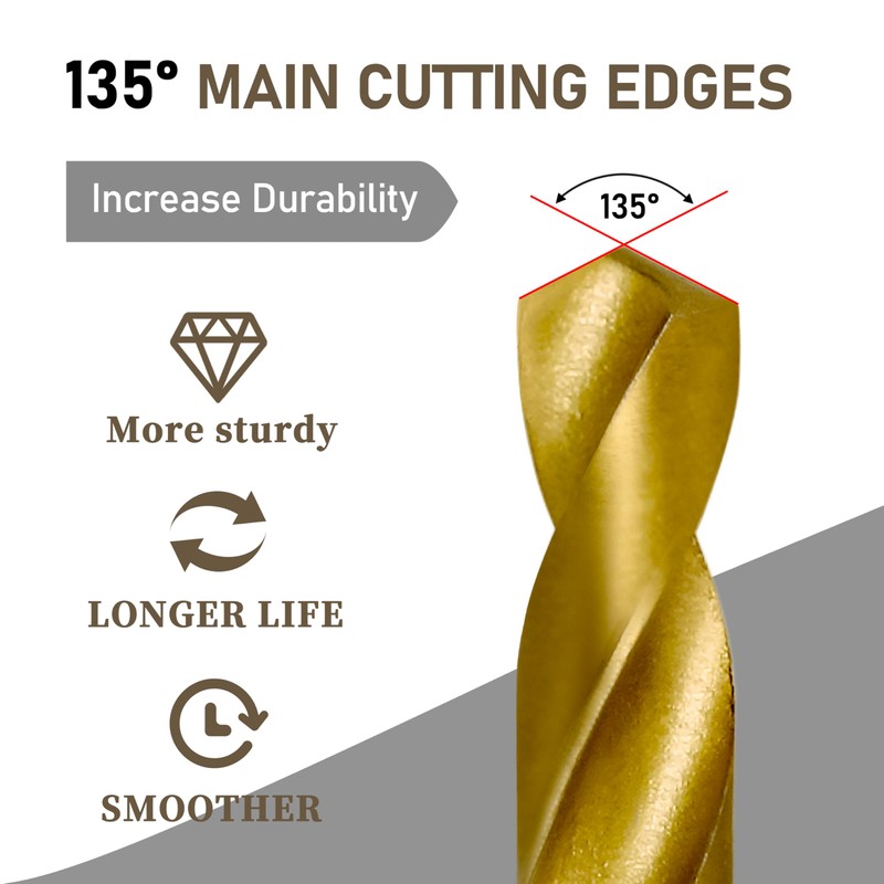 DD5115 Impact Ready Titanium Nitride Coated Drill Bit for DEWALT