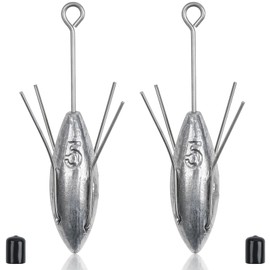 Sputnik Sinkers Fishing Weights, Surf Fishing Weights Long Tail Spider Weights Saltwater Surf Casting Sinkers Catfish Beach Fishing Sinkers Weights for Ocean Sea Sand (5OZ - 3PCS)