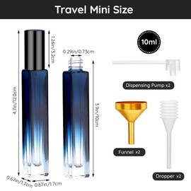 Segbeauty 10 Packs Perfume Bottles Empty, 10ml Refillable Portable Cologne Sprayer, 0.34oz Glass Spray Bottles for Dispensing Perfume, Mini Travel Size Perfume Atomizer Sample Container for Frangrance