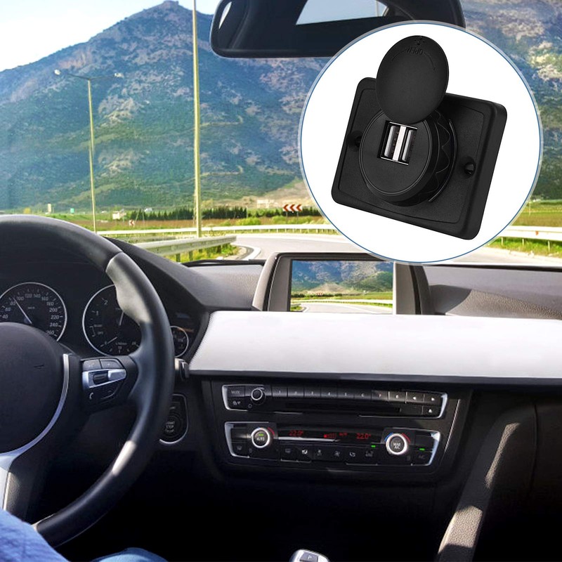 USB Socket, 12 V USB Charging Socket, Car Charger Socket,