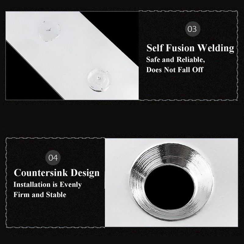 JVHLOV 4 Pcs 30mm x 35mm Tie Ring on Plate,
