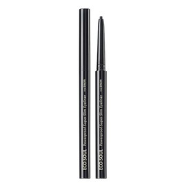 The Saem Eco Soul Powerproof Ultra Slim Eyeliner 0.1g, Night Black, 1 piece / 더샘 에코 소울 파워프루프 초슬림 아이라이너 0.1g, 나이트 블랙, 1개