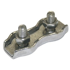 Wire Rope Clamp Duplex for Diameter 3 mm Wire Rope Stainless Steel V4A Rope Clamp Steel Cable Clamp Bow Rope Stainless Steel Rope Wire Rope Railing Rope Trellis VA A4 AISI316 AISI ...