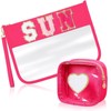 SUILU 2 Pcs Sun Gifts Cosmetic Makeup Bag with Chenille