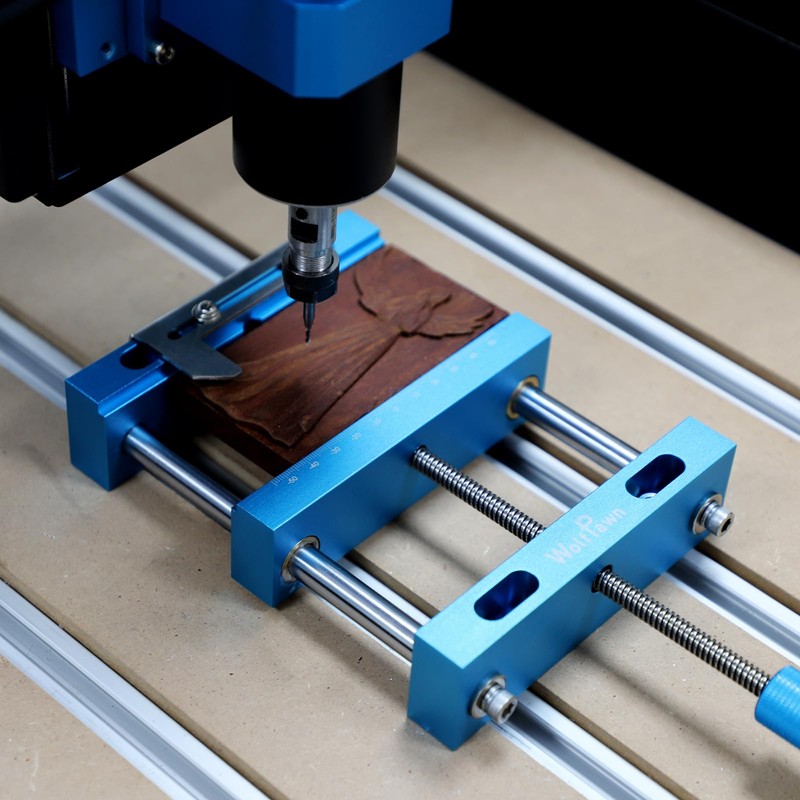 WolfPawn Aluminum Profile Worktable Bench Vise Clamp High-Precision CNC Router
