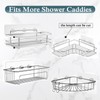 EAGMAK 2 Pack Transparent Shower Caddy Adhesive for Replacement, No
