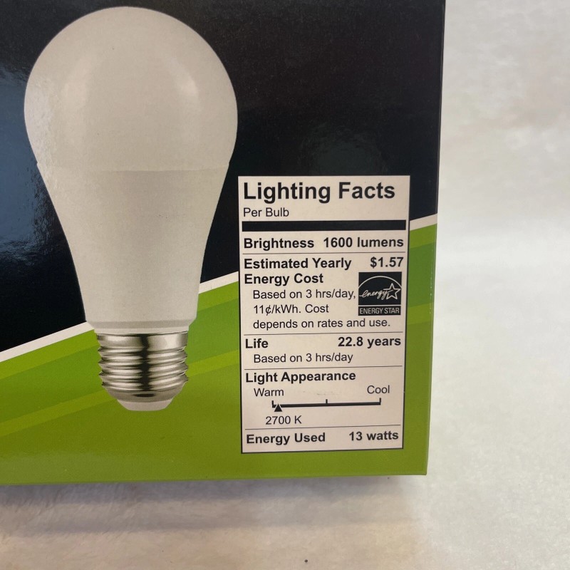 MaxLite 100W-Lightbulb 13W-LED 2700K-Soft White 1600-Lumen Dimmable A19 E26-Base