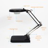 INTSUPERMAI 110V 30X Black Adjustable LED Table Magnifier Lamp Amplification
