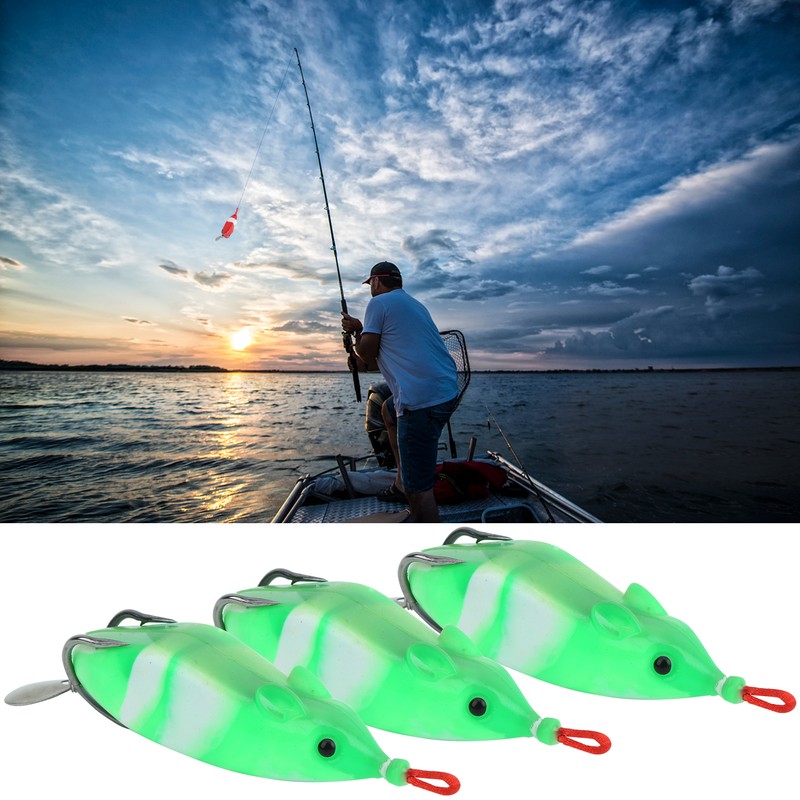 3Pcs Sequin Conversion Soft Artificial Simulation Snakehead Lure Bait Fishing