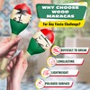 2 Pcs Large Wooden Maracas for Adults - 9.6” Durable