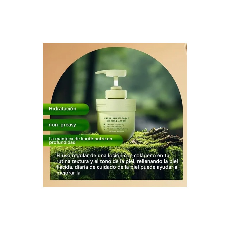 Crema Reafirmante Con Colágeno Con Ingredientes Naturales