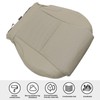 SecosAutoparts Tan Front Driver Side Bottom Perforated Microfiber Leather Replacement