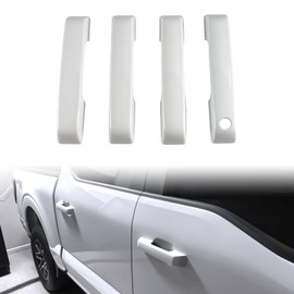 GearUp Door Handle Cover for Ford F150 Crew Cab 4 Door 2021-2025 ABS White Painted Tailgate Handle Cover (Not Replacement)
