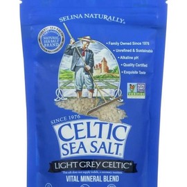 Naturally Celtic Salt Light Grey Coarse 8 Ounce Bag Vital Mineral Blend