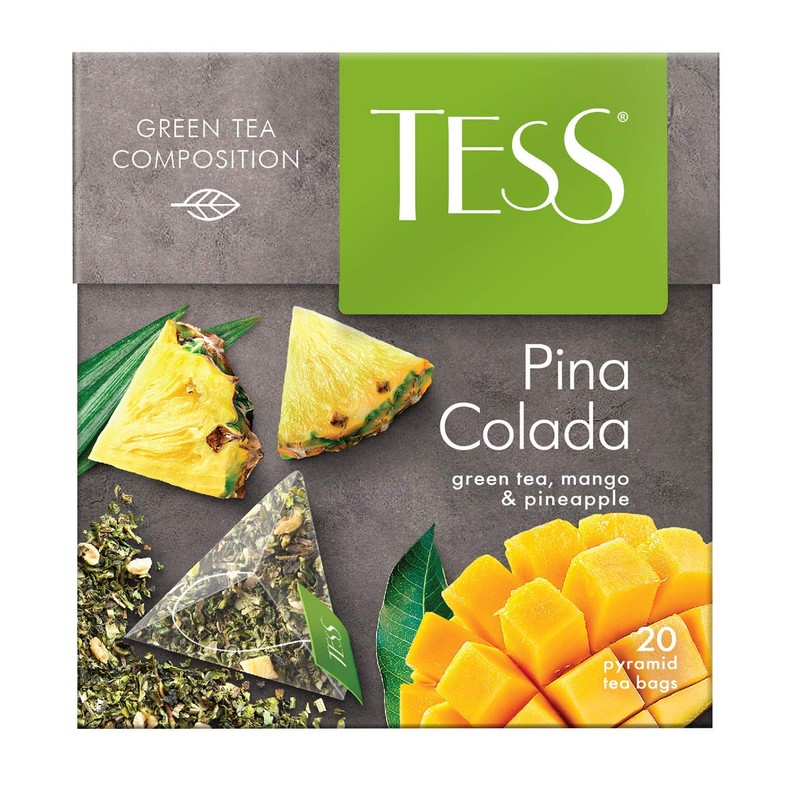 Tess Pina Colada Green Tea Composition Mango and Pineapple Leaf