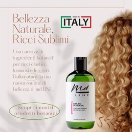 Md LINE Serum für Locken ohne Öl ist ein Lockenserum für perfekte Locken und für perfekte Locken – Professionelles, natürliches Anti-Frizz-Produkt, sanft und parfümiert, belebt die Form der Haare