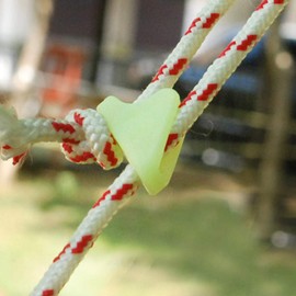 CLISPEED 20Pcs Wind Rope Buckle Fluorescent Glow in The Dark Tent Rope Cord Tensioner Adjuster for Camping Hiking Backpacking