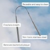 HUPPY Limpiador lingual de acero inoxidable: raspador lingual reutilizable para