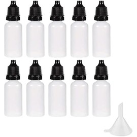 Young Wolf Auto-plaza 50X LDPE Kunststoff Thin Tip Dropper Flaschen 15ml kleine leere Squeeze Dropper Flaschen, enthalten 5x Mini Trichter Set
