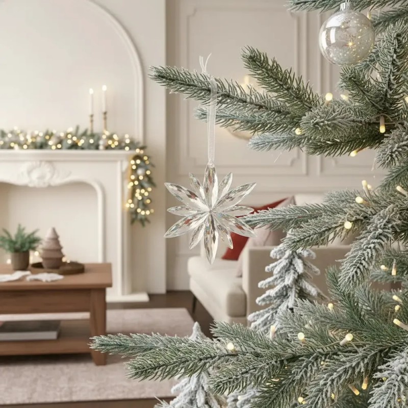 12 Pzas Adornos Cristal Para Árbol De Navidad