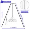 KIKIBRO Campfire Tripod Grill, Cooking Grate with Adjustable Height for
