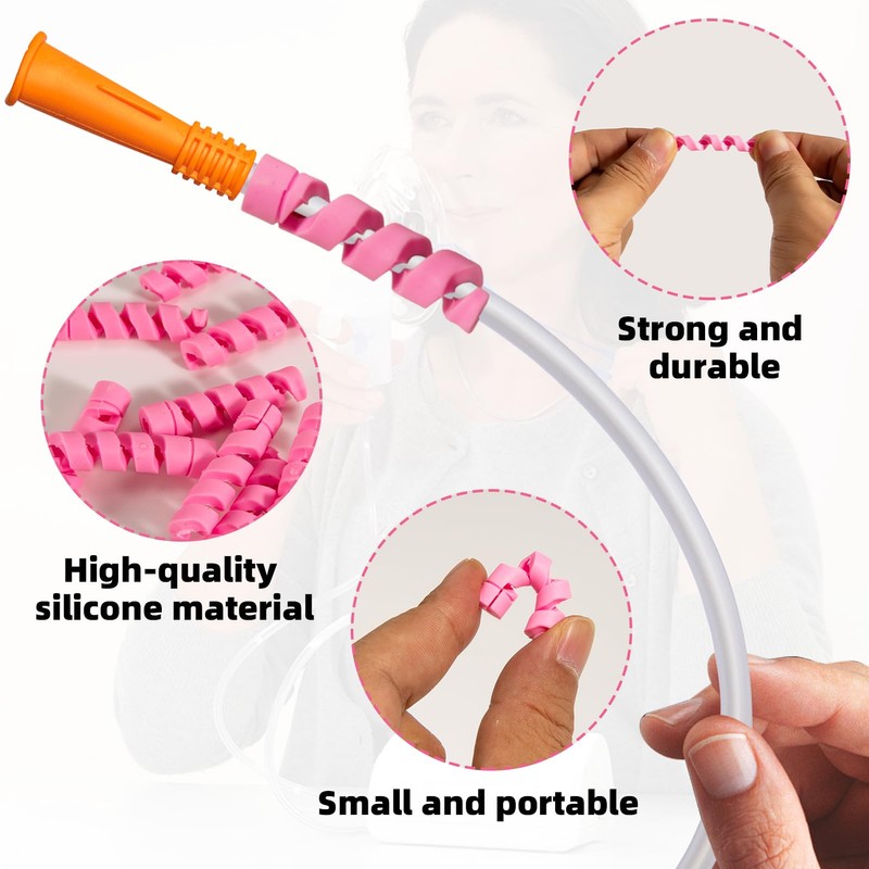 10 Pack Oxygen Tube Support Crimp Straightener for Portable Oxygen