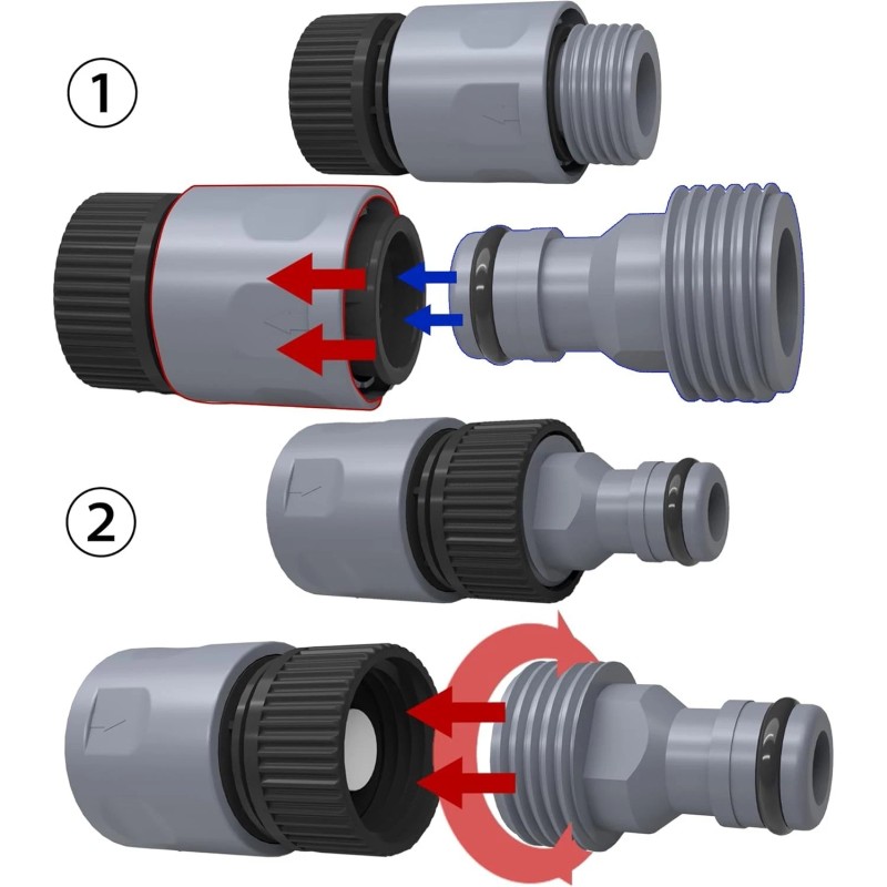 Connect Garden Hose Quick Connector 3/4 Inch Plastic Garden Hose