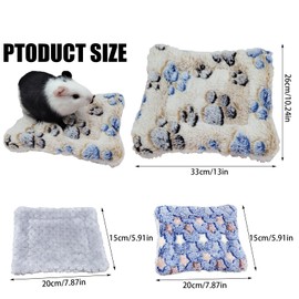 ZYEKIU Pack of 3 Small Animal Plush Bed, Guinea Pig Bed, Soft and Comfortable, Rabbit Bed Plush, Hamster Bed Warmth, Guinea Pig Accessories for Guinea Pigs, Rabbits, Hamsters (Type B)