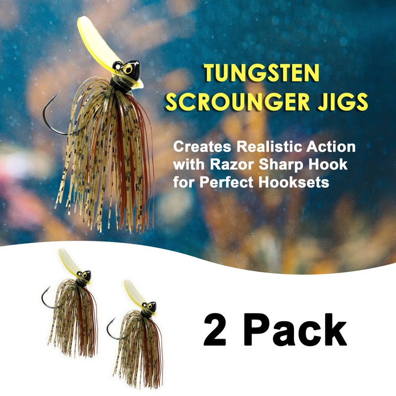 Reaction Tackle Scrounger Jig - 3/8oz - Chartruese Tiger jig