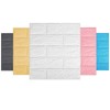 3D Foam Brick Wall Panels, Self-Adhesive, Waterproof, 10 Pack, White