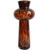11" High Luxe Leopard Glass Vase — Unique Modern Amber