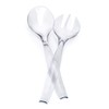 Plasticpro Disposable Plastic Serving Utensils Set of 4 Salad Spoons,