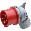 Meister CEE angled plug, 5-pin, red, 400 V, 16 A,