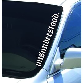 Dabbledown Misunderstood DD101 Lowrider Car Truck Window Windshield Lettering Decal Sticker Decals Stickers Drift Dub Lowered JDM Fresh Detailed Stance Fitment 4x4