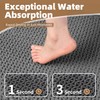PADOOR Checkered Bath Mat Super Absorbent Non Slip Bath Mats