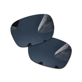 Combine8 4 Pairs Ploarized Replacement Lenses for Oakley Turbine OO9263 Sunglasses - Black + Silver Titanium + Ice Blue + Fire Red