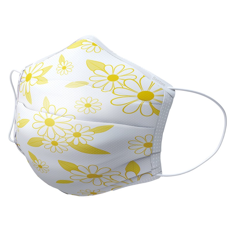 BeeSure BE2330 Floral Face Masks, Daisy Yellow (Pack of 50)