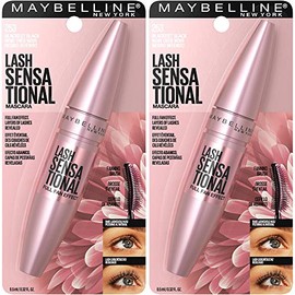 Maybelline New York - Máscara lavable Maybelline Lash Sensational, Blackest Black, 2 unidades