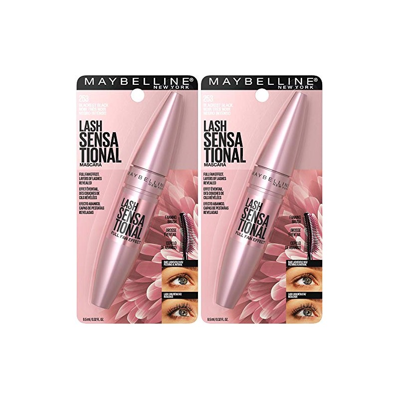 Maybelline New York - Máscara lavable Maybelline Lash Sensational, Blackest