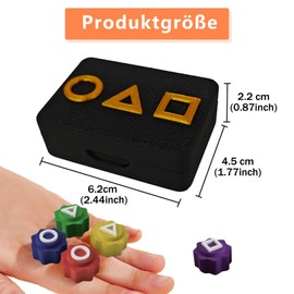 FeiOne Gonggi Korean Game, Gonggi Stones Game, Traditional Korean Game, Hand Game with Colourful Stones for Coordination Training (Magnetic Box)