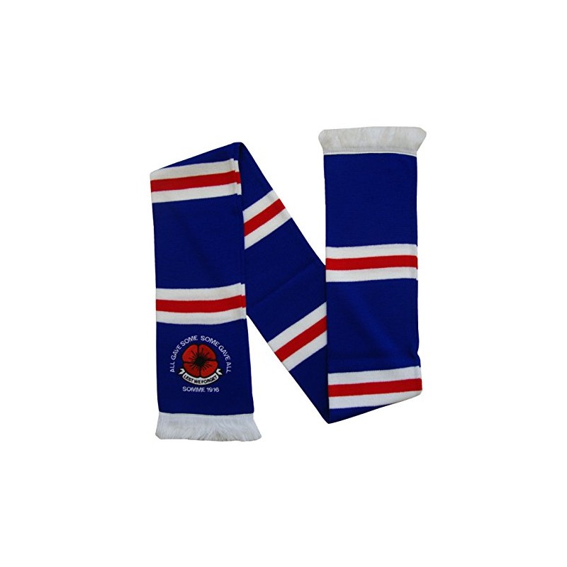 Rangers Retro Style Poppy Remembrance Day Scarf